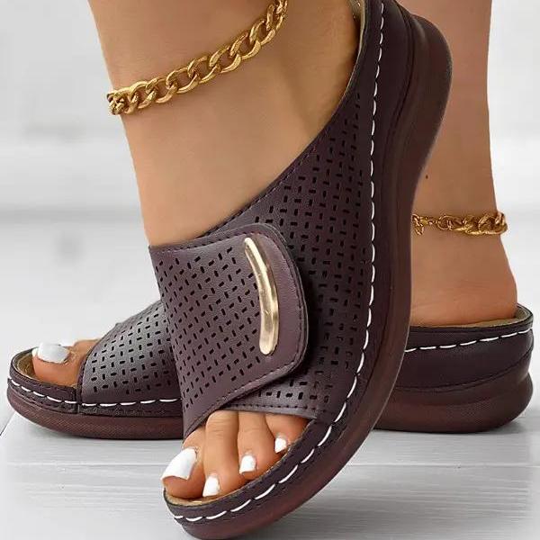 Sandales orthopédiques Peep Toe : Confort et soutien pour vos pieds