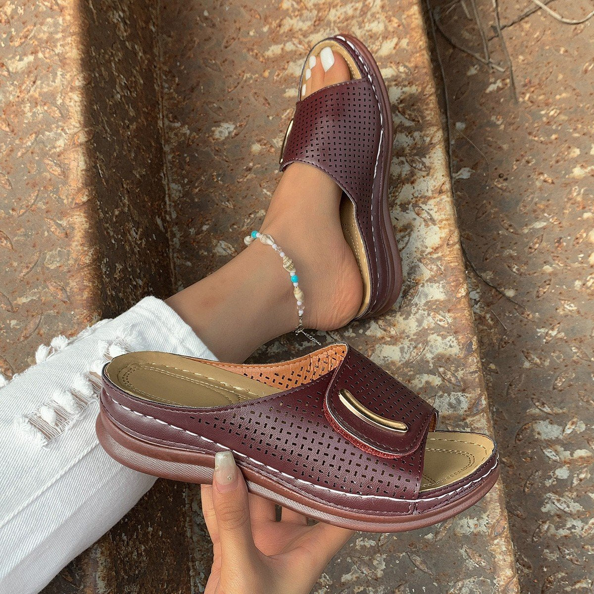 Sandales orthopédiques Peep Toe : Confort et soutien pour vos pieds
